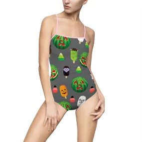 Jack-o-Melon One-piece Spaghetti Strap Swimsuit