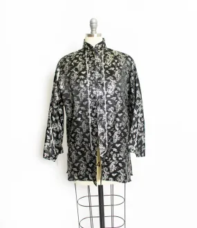 1950s Lounge Jacket Metallic Brocade Large