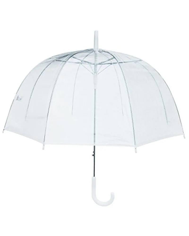 (6/Case - $6.99/Umbrella) 46" Adult Clear Bubble Dome Plastic Auto Open Rain Umbrellas