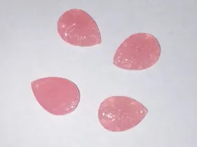 Baby Pink Drop 2 Hole Plastic Stones