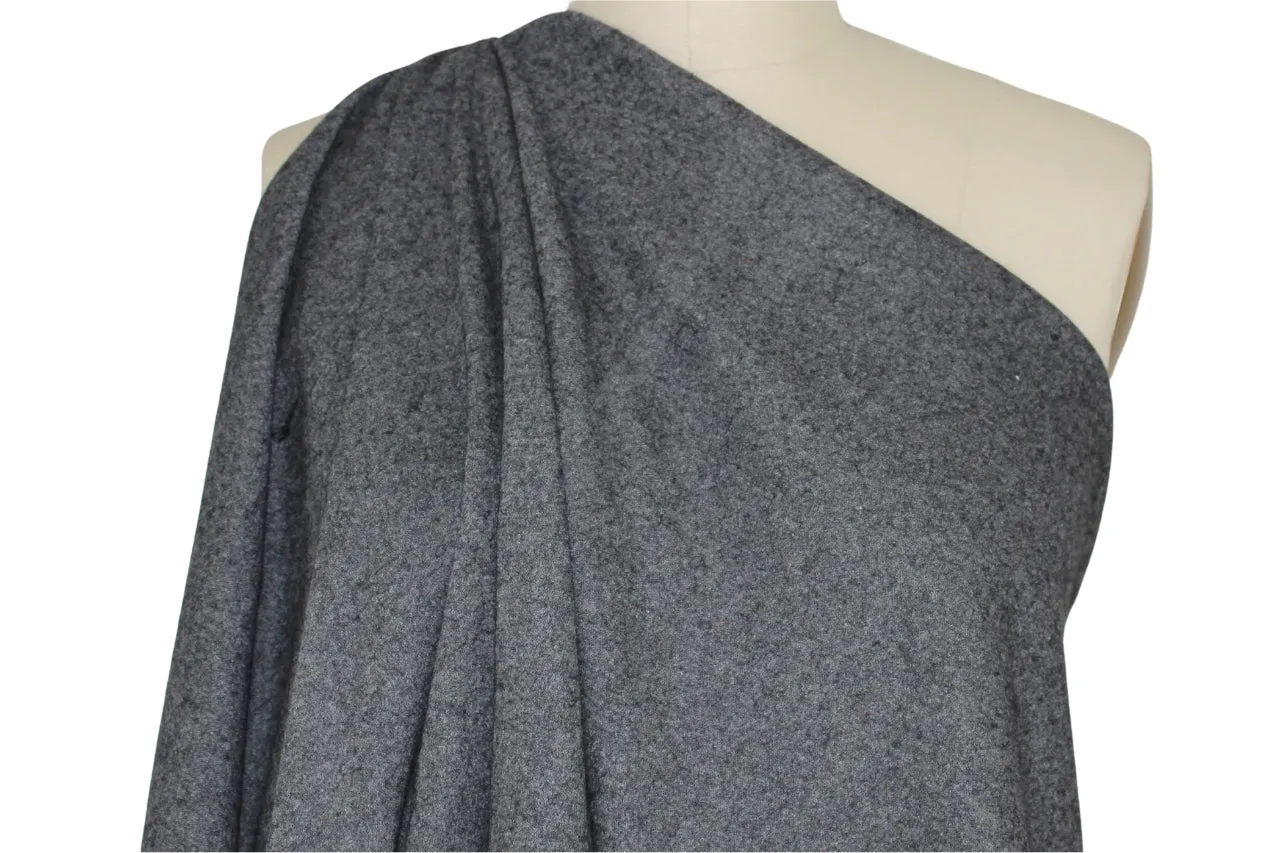 Cashmere-Blend Double Knit - Heathered Gray