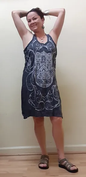 Cotton Tank Dress - Hamsa in Two Colors