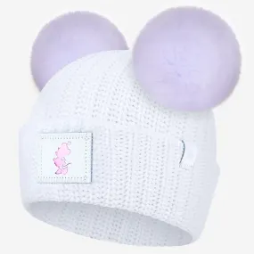 Disney's Minnie Mouse White Double Pom Beanie