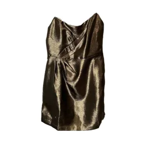 Dress Party Short By Clothes Mentor In Gold, Size: L