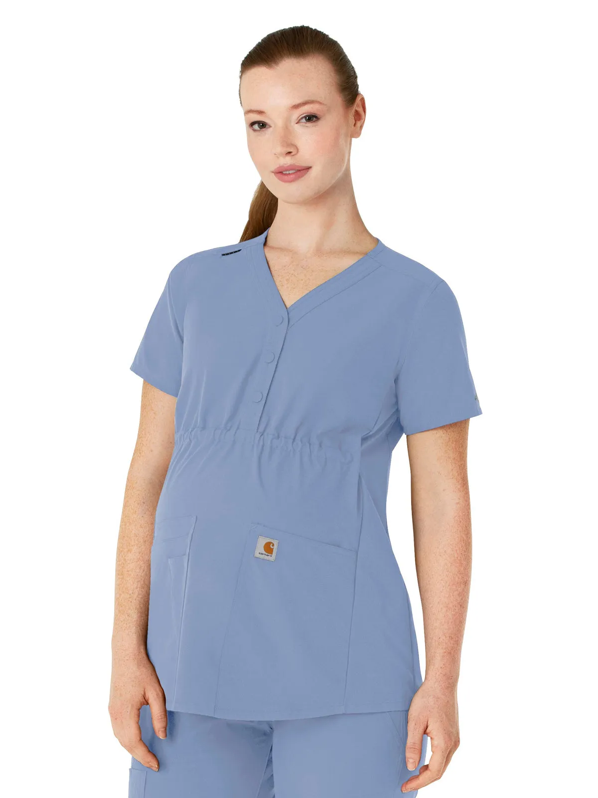 Force Essentials - Women's Henley Maternity Scrub Top