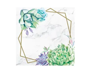 Geometric Succulent Luncheon Napkins