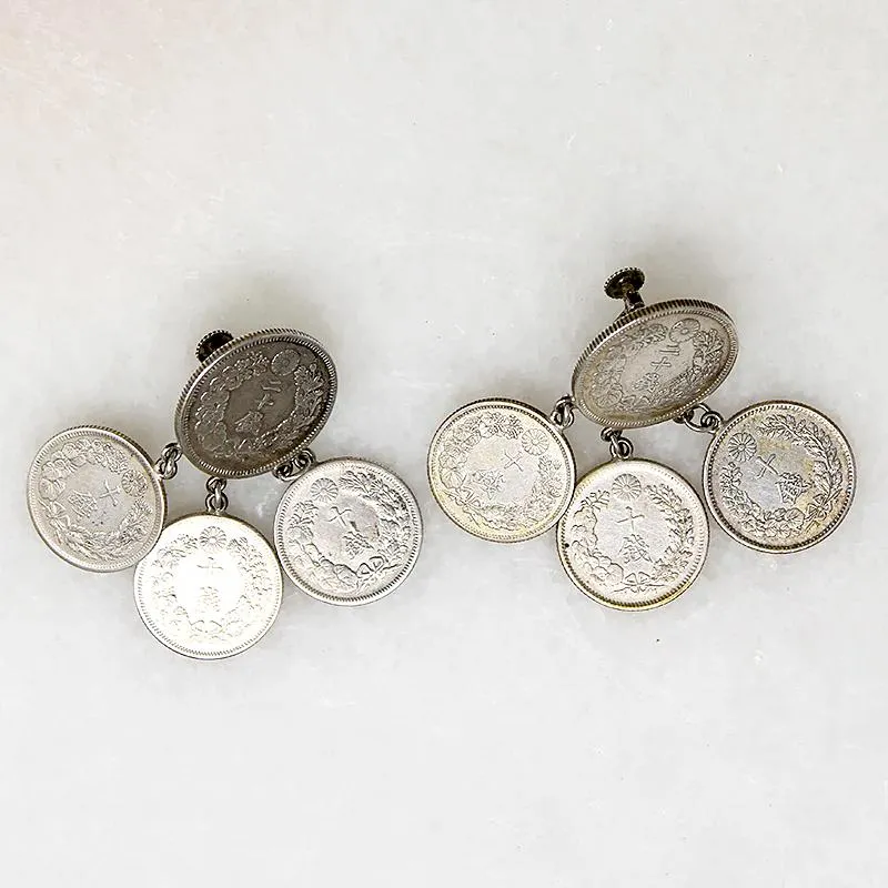 Japanese Sen Coin Bracelet & Earring Set