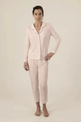 Jolene Long Pajama set in Cheetah Hearts