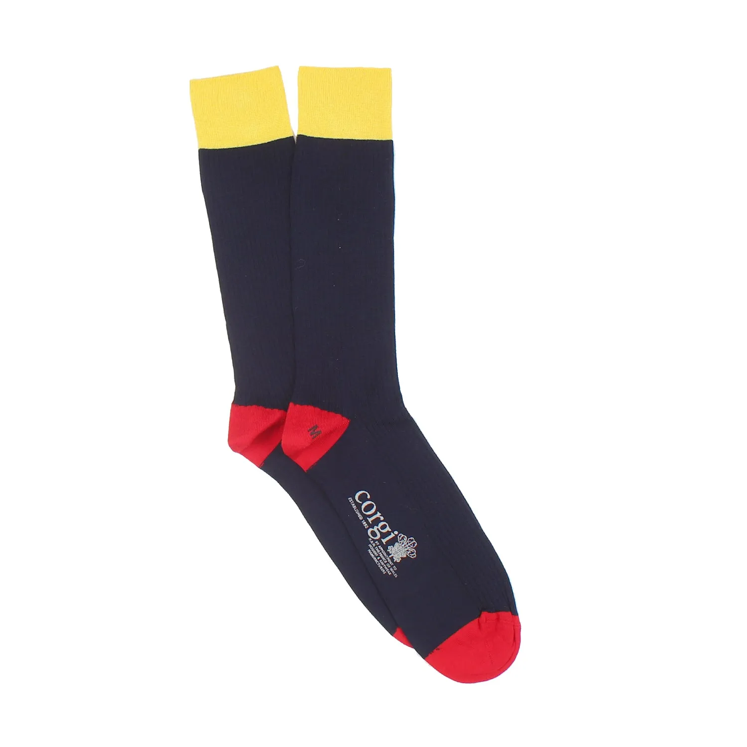 Men's Mercerised Cotton Contrast Socks