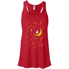 Moon Sailing on B8800 Bella   Canvas Flowy Racerback Tank