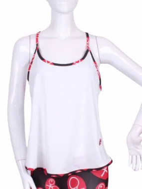 Off White   Heart Binding Baggy Tank Tennis Top