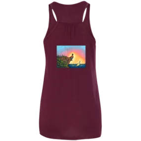 "The Adventurer" - printed on the back – Bella Canvas Flowy Racerback Tank