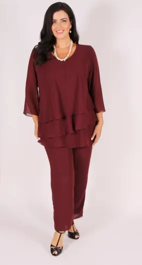 Rosaline Chiffon Layer Top Shiraz