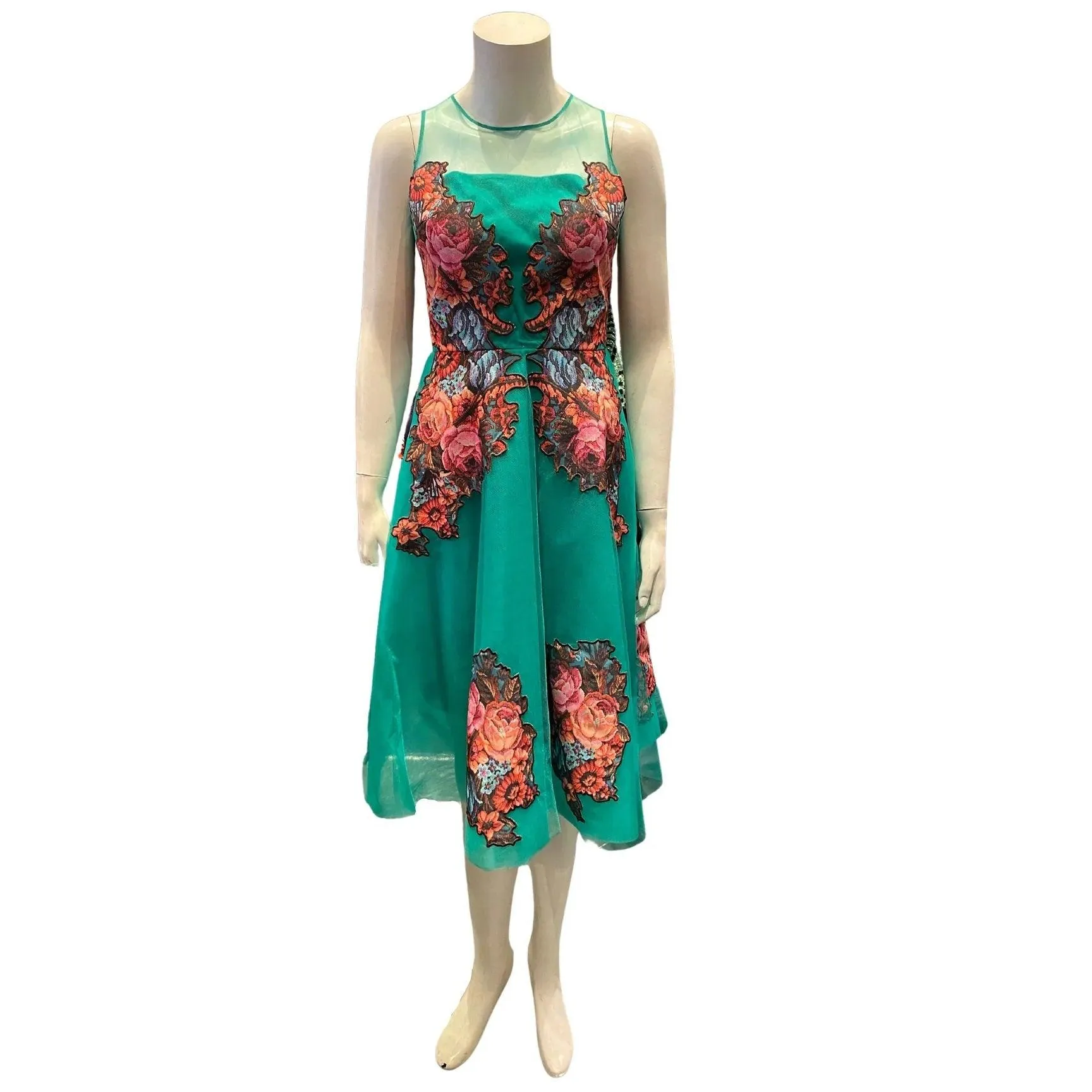 SACHIN & BABI Tulle Floral Embroidered Dress | XS - US 0