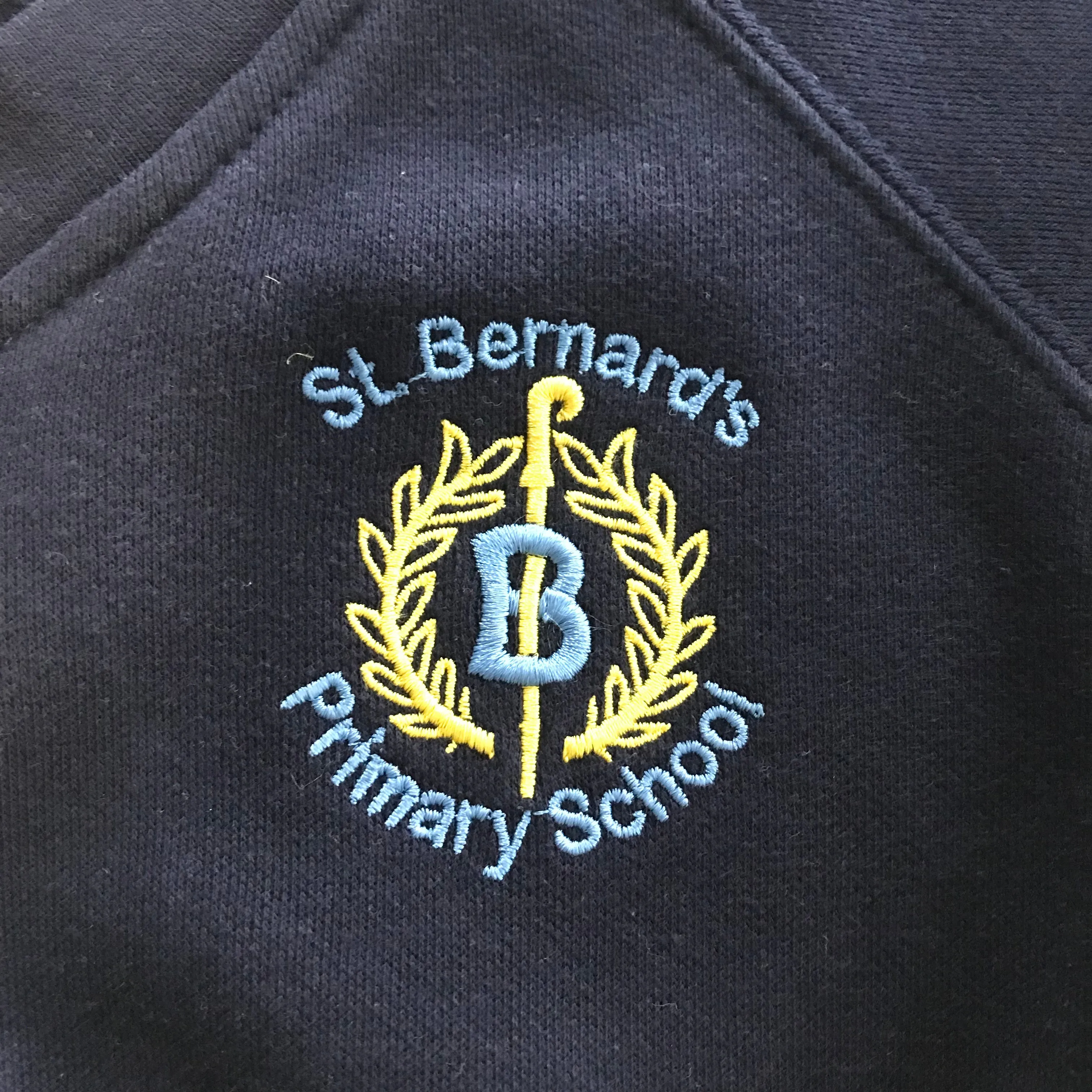 *St Bernards Primary Navy Blue Sweatshirt V-neck