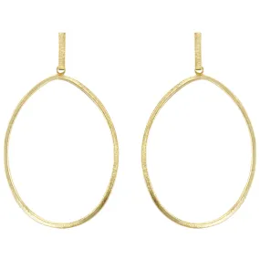 Twisted Oval Hoop Earrings